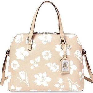 Lauren Ralph Lauren Amberly Dome Floral Satchel